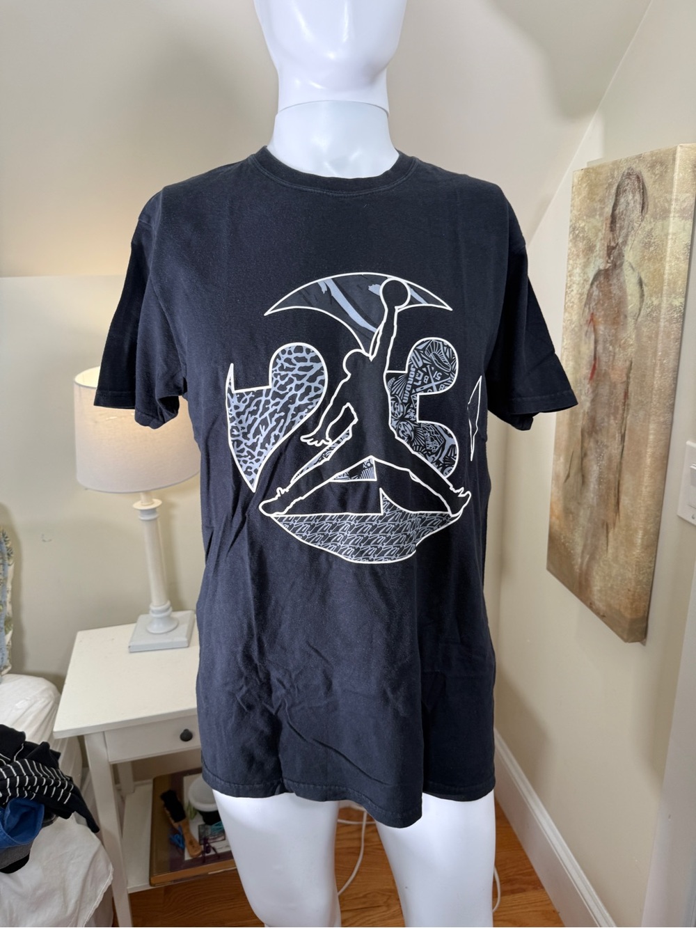 Nike Air Jordan Black Graphic T-Shirt Men’s Large Jumpman Streetwear
